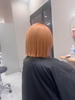 ミディアム 髪質改善＆ハイトーンカラー Cica神戸三宮元町店所属・福田 美波のヘアスタイル