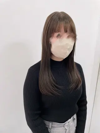 ロング カラー 聖花/暖色カラー /縮毛矯正/透明感のヘアスタイル