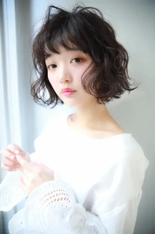 ミディアム カラー パーマ 山下 直人のヘアスタイル