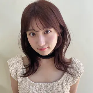 ミディアム 表参道/レイヤー/暖 色/Ｗカラー/小春のヘアスタイル