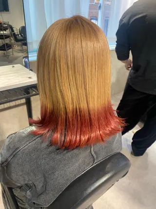 カラー Seleneコウキ ブリーチ/ハイトーンのヘアスタイル