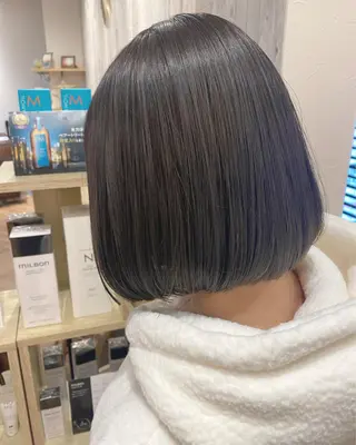 ミディアム カラー 韓国ヘア顔周りカット 艶髪ベージュtamaのヘアスタイル