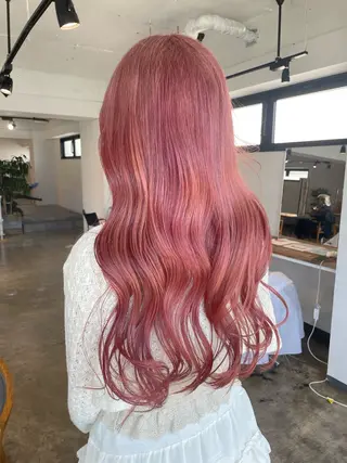 ロング カラー 暖色カラー🍒 ケアブリーチ/akiのヘアスタイル