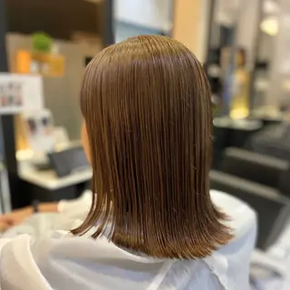 ミディアム YASU🍎CUT 赤系カラー/ヘアケアのヘアスタイル