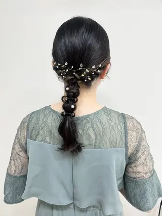 ミディアム ヘアアレンジ ヘアセットサロン /上坪愛美のヘアスタイル