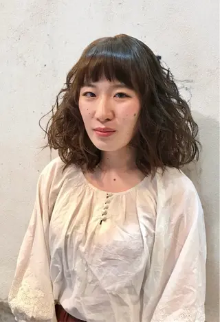 ミディアム KenIchi施術者 1%未満ドライカットのヘアスタイル