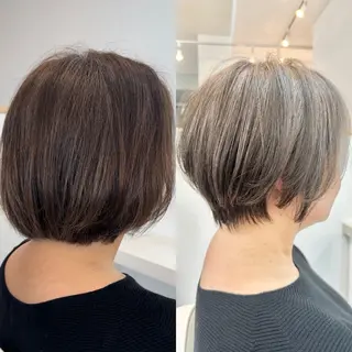 ショート カラー パーマ ⭐️小顔ショート⭐️ 大鷲拓海のヘアスタイル