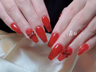 ネイル ネイルサロンAiri 長さ出し·シンプルのネイルデザイン