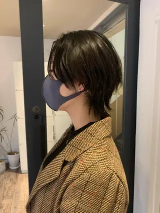 ショート カラー パーマ ヘアアレンジ メンズ キッズ ネイル マツエク・マツパ SALOWIN梅田茶屋町店所属・ウルフレイヤーカット /チヒロのヘアスタイル