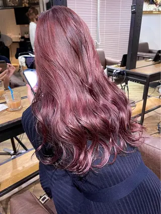 セミロング カラー ブリーチ✨ハイライト 透明感カラー/アヤノのヘアスタイル