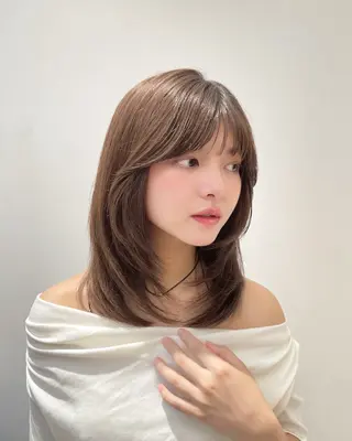 ミディアム カラー sora/レイヤー/ 似合わせカット🎀のヘアスタイル