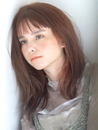 ミディアム カラー 🎀ハイトーン/レイ ヤー/Reina🎀のヘアスタイル