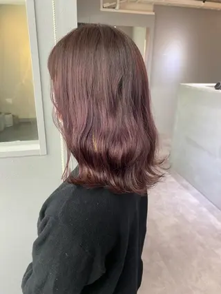 ミディアム カラー きよはらちさき🍑 柔らかカラー🌱🫧のヘアスタイル