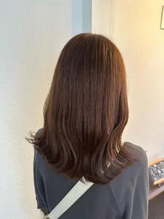 ミディアム カラー ヘアアレンジ DANY🦋名駅✂︎ 艶髪/透明感カラーのヘアスタイル