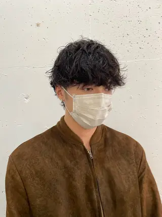 パーマ メンズ ハル🫧エクステ難波 韓国ヘア髪質改善のヘアスタイル