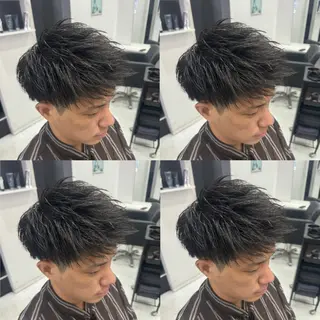 ミディアム メンズ 🟣メンズパーマ 川端 永遠🟣のヘアスタイル