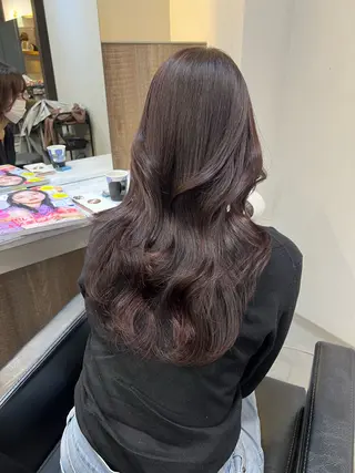 セミロング カラー 韓国ヘア🇰🇷 YUKINAのヘアスタイル