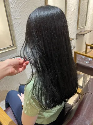 セミロング カラー 🥀韓国ヘア🥀 宮津真菜のヘアスタイル