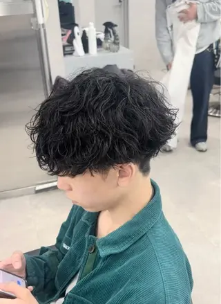 ショート カラー パーマ 福井祥太／ニュアンス /韓国メンズ🇰🇷のヘアスタイル