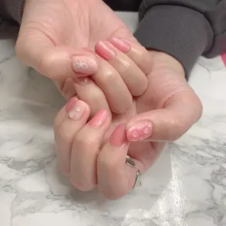 ネイル はな💎ネイル ワンホン、長さ出しのネイルデザイン