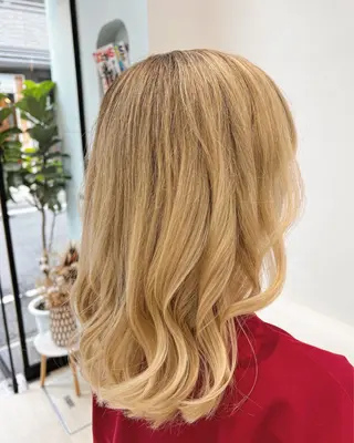 ミディアム カラー パーマ ヘアアレンジ メンズ 堀井 凌平のヘアスタイル