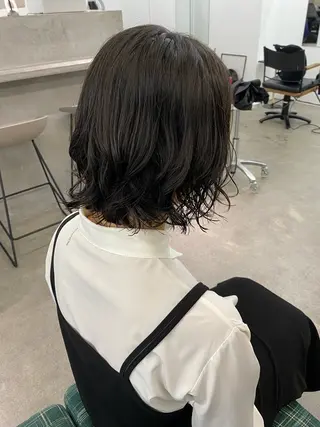 パーマ 顔周りカット/透明感 カラー/rioのヘアスタイル