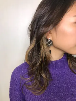 セミロング カラー 寺山 佳貴のヘアスタイル