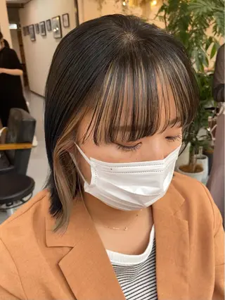 ショート カラー 田中 あやなのヘアスタイル