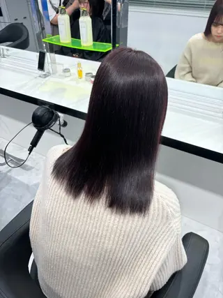 ロング カラー パーマ ヘアアレンジ メンズ rei／透明感カラー ／オリーブグレージュのヘアスタイル