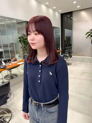 セミロング カラー ひかり/ショート /似合わせカラーのヘアスタイル