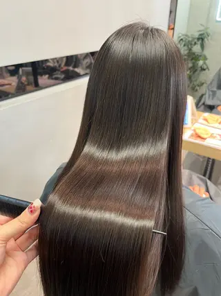 ロング 透明感カラー/縮毛/ chino🍀のヘアスタイル