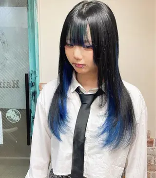 ロング αito新宿 ダブル カラーモデル募集のヘアスタイル