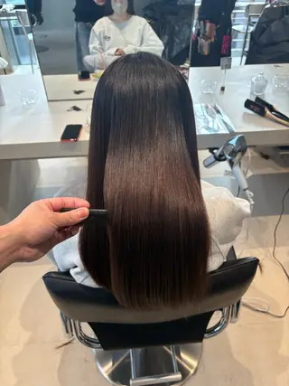 ロング 縮毛矯正/髪質改善/ 斉藤春のヘアスタイル
