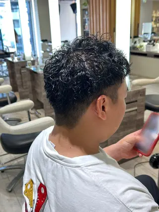 パーマ メンズ メンズ限定🫧パーマ 片瀬 結のヘアスタイル
