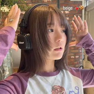 ミディアム カラー irwi/イルウィ所属・miku🎀門前仲町 ブリーチ・レイヤーのヘアスタイル