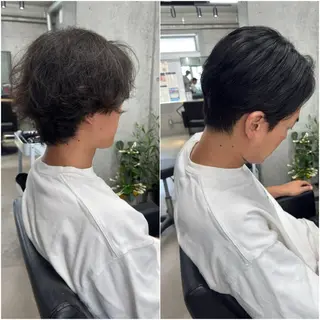 ミディアム パーマ メンズ 【good!】所属・メンズ特化 阿久津のヘアスタイル