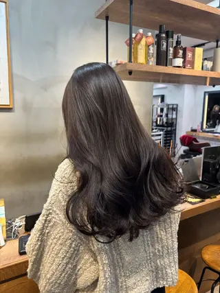 セミロング カラー 暖色カラー🤎Red Neo meiのヘアスタイル