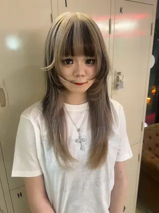 ロング 💥ウルフカット デザインあんな💥のヘアスタイル