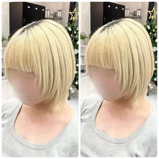 ショート 🦋ハイトーン🦋 石山 希理🦋のヘアスタイル