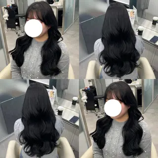 セミロング カラー 江坂トレンド韓国風 髪質改善shinoのヘアスタイル