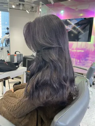 ロング カラー 韓国ハッシュカット/ 新宿/髪質改善/岡崎のヘアスタイル