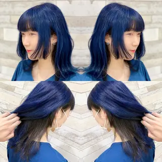 ミディアム カラー "PEPPU "所属・派手髪、ハイトーン ショートヘアShinのヘアスタイル