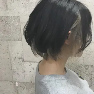 ショート カラー インナーカラー/天神 ブリーチ/吉田のヘアスタイル