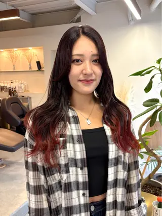 ロング カラー Masena所属・💎韓国風レイヤー /ボブ💎Namiのヘアスタイル