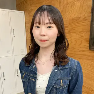 セミロング 榛葉 夢乃のヘアスタイル