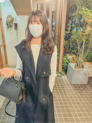 セミロング パーマ つくばUtooe's 副店長　寺沢颯のヘアスタイル