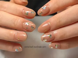 ネイル unwind ┊︎冬っぽネイル🧸のネイルデザイン