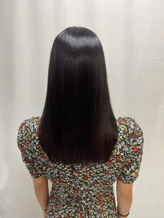 セミロング パーマ 髪質改善/縮毛矯正 /ブリーチ矯正/岡部のヘアスタイル