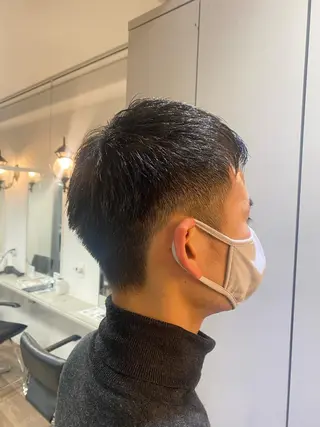 メンズ ボブ/透明感カラー 岸本涼奈のヘアスタイル