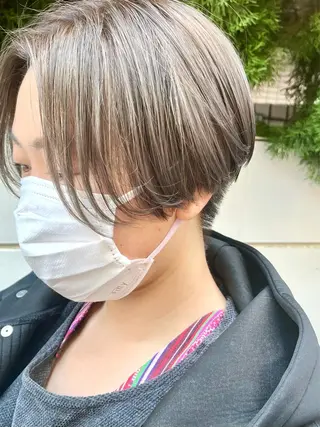 ショート カラー うるツヤハイトーン✨ /西川郁巳のヘアスタイル